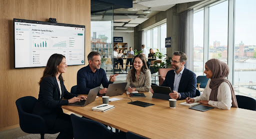 Futurity Academy deltagare som samarbetar