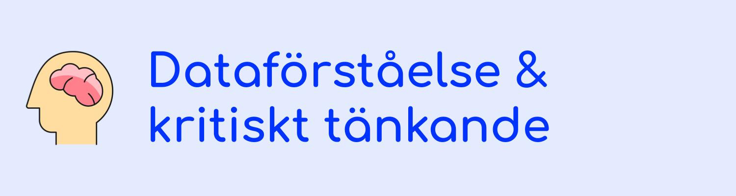 Dataförståelse och kritiskt tänkande