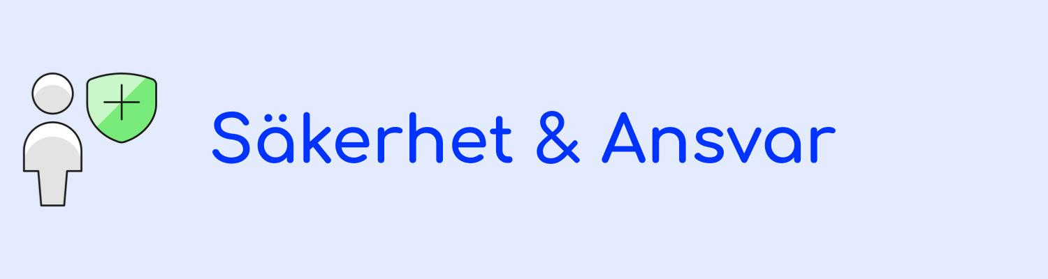 Säkerhet och ansvar